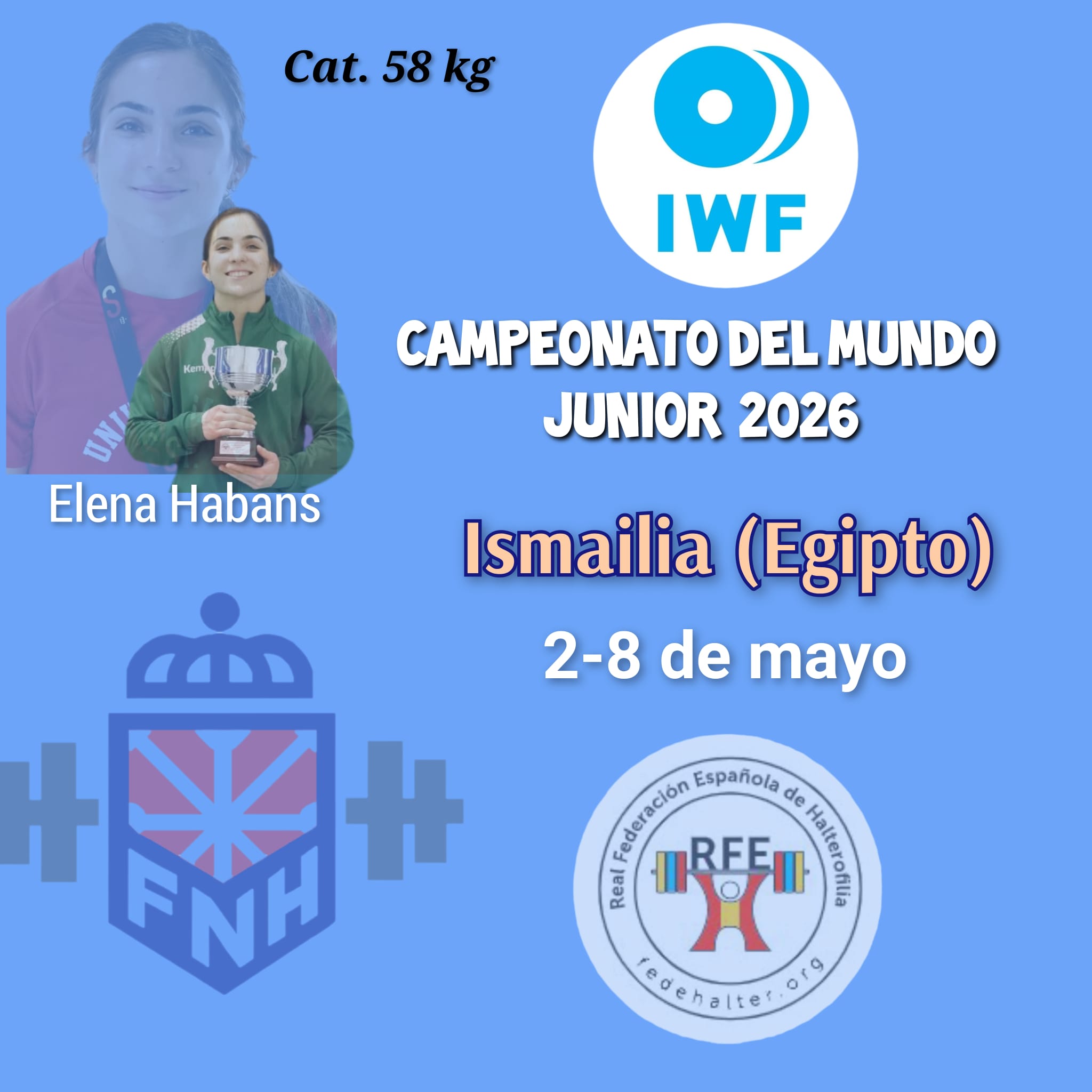 Elena Habans, seleccionada para el Campeonato del Mundo J&uacute;nior